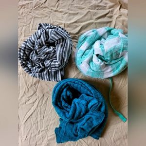 Set of 3 lightweight 3/4 sleeve tunic beach cover up women's s/m